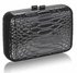 LSE0038- Black Hard Case Clutch Bag