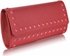 LSE0026 - Burgundy Studded Clutch Evening Bag