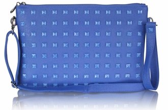 LSE0027 - Blue Studded Clutch Purse