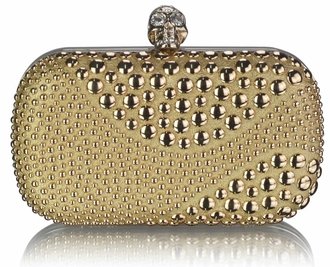 LSE0039 - Wholesale & B2B Gold Studded Clutch Bag Supplier & Manufacturer