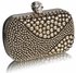 LSE0039 - Wholesale & B2B Black / Gold Studded Clutch Bag Supplier & Manufacturer