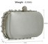 AGC00209 - Wholesale & B2B Silver Beaded Pearl Rhinestone Clutch Bag Supplier & Manufacturer