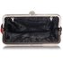 LSE0047 - Black/Red Beaded Crystal Clutch Bag