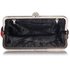 LSE0047 - Black/Red Beaded Crystal Clutch Bag