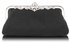 LSE0047 - Black Beaded Crystal Clutch Bag