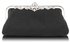 LSE0047 - Black Beaded Crystal Clutch Bag