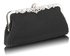 LSE0047 - Black Beaded Crystal Clutch Bag
