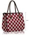 LS00135 - Red and White Checkered Print Grab Bag