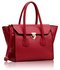 LS00183 - Pink Twist Lock Shoulder Handbag