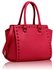 LS00150S - Pink Shoulder Handbag With Studs Details