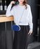 LSE0092 - Royal Blue Crystal Satin Evening Clutch