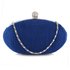 LSE0092 - Royal Blue Crystal Satin Evening Clutch