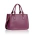 LS00184NEW - Wholesale & B2B Three Top Zip Purple Tote Handbag Supplier & Manufacturer