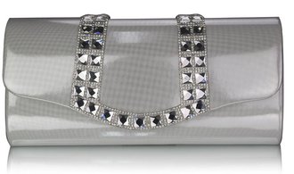 LSE0064 - White Patent Clutch Bag