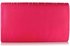 LSE0070 (NEW) - Pink Diamante Design Evening Flap Over Party Clutch Bag