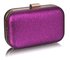 LSE00256 - Purple Glitter Clutch Bag