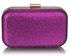 LSE00256 - Purple Glitter Clutch Bag