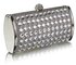 LSE00259 - Wholesale & B2B Silver Crystal Evening Clutch Supplier & Manufacturer