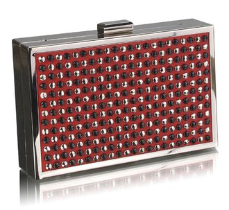 LSE00261 - Red  Hardcase Clutch Bag
