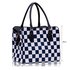 LS00145 - Blue Checkered Print Shoulder Bag