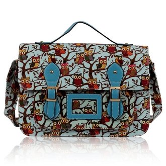 LS00226D - Blue Owl Design Satchel