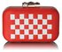 LSE0059 - Red/White Hardcase Clutch Bag