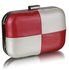 LSE0061 - Red/White Hardcase Clutch Bag