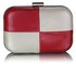 LSE0061 - Red/White Hardcase Clutch Bag