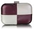 LSE0061 - Purple/White Hardcase Clutch Bag