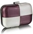 LSE0061 - Purple/White Hardcase Clutch Bag