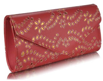LSE00254 - Wholesale & B2B  Red Flap Clutch Bag Supplier & Manufacturer
