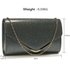 LSE00266 -  Grey Large Flap Clutch purse