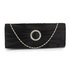 LSE00269 - Wholesale & B2B Black Sparkly Crystal Satin Evening Bag Supplier & Manufacturer