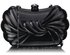 LSE00274 - Black Hard Case Clutch Bag