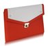 LSE00276 -  Wholesale & B2B Orange / White Large Flap Clutch purse Supplier & Manufacturer