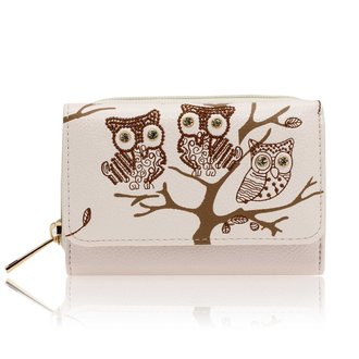 LSP1045 - Ivory Owl Design Purse/Wallet