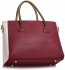 LS00318 - Burgundy / White Women's Fashion Tote Bag