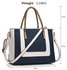 LS00318 - Navy  / White Women's Fashion Tote Bag