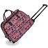 LS00309B- Pink Light Travel Holdall Trolley Luggage With Wheels - CABIN APPROVED