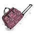 LS00309B- Pink Light Travel Holdall Trolley Luggage With Wheels - CABIN APPROVED