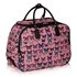 LS00309B- Pink Light Travel Holdall Trolley Luggage With Wheels - CABIN APPROVED