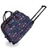 LS00309B- Navy Light Travel Holdall Trolley Luggage With Wheels - CABIN APPROVED