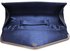 LSE00264 -  Navy Large Diamante Flap Clutch purse