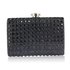 LSE00267 -  Black Diamante Clutch purse