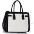 LS00325 - Black / White Grab Tote Handbag