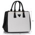 AG00184M  - Black / White Tote Handbag