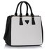 AG00184M  - Black / White Tote Handbag