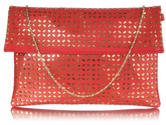 LSE00265 -  Wholesale & B2B Red Flap Clutch Bag Supplier & Manufacturer