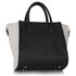 LS0061A - White/Black Fashion Tote Bag