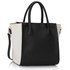 LS0061A - White/Black Fashion Tote Bag